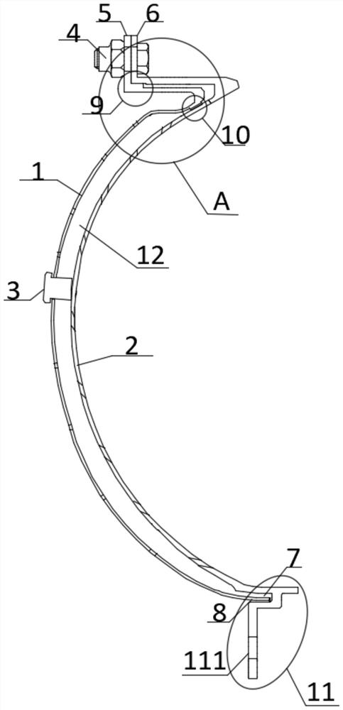 Double-wall large elbow pipe structure