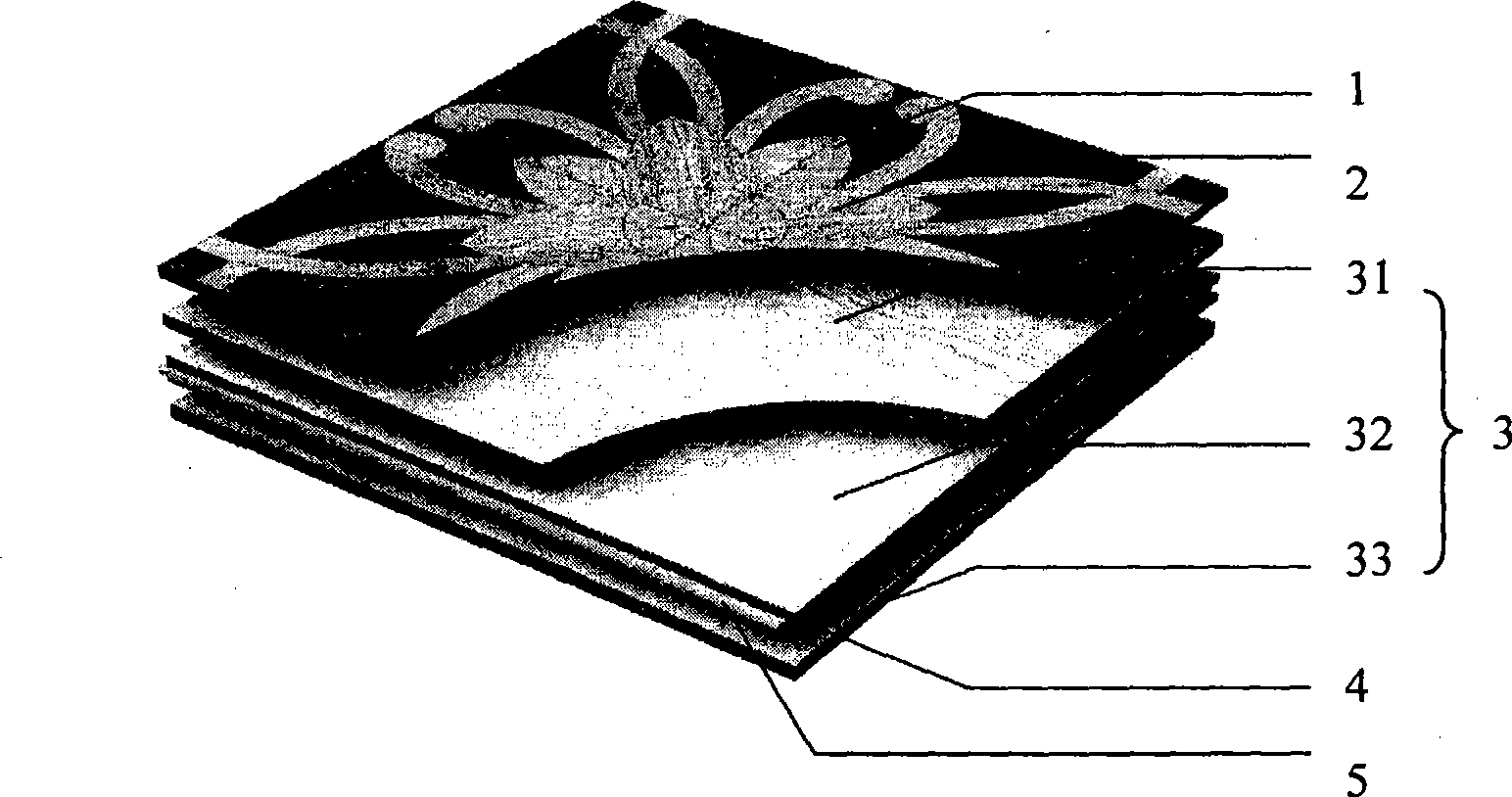 Thin woody combined floriation surface sliced veneer and method for producing the same