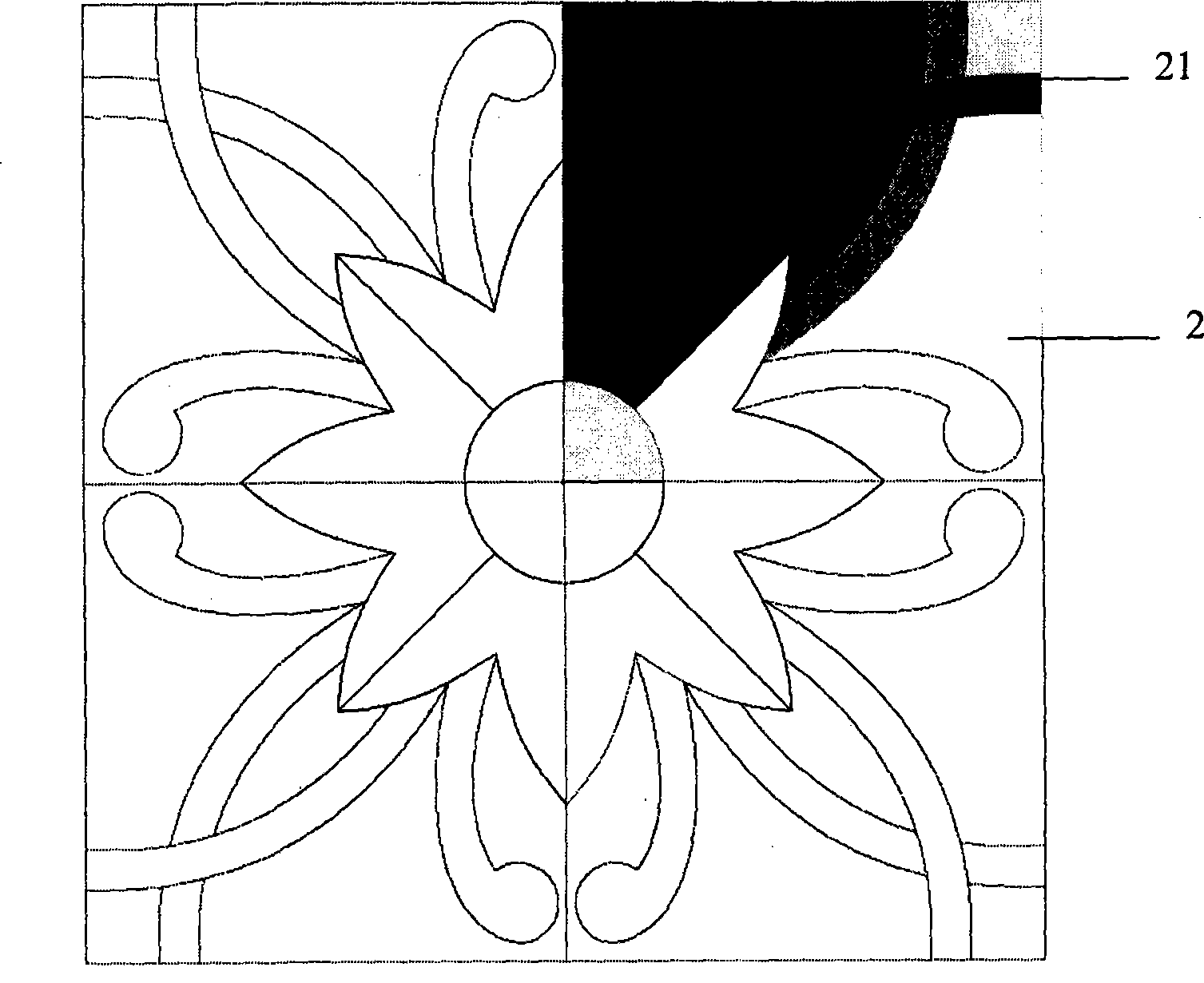 Thin woody combined floriation surface sliced veneer and method for producing the same