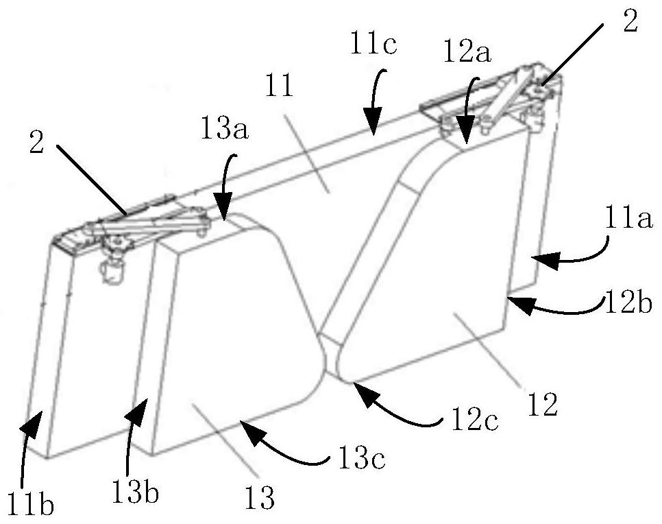 Foldable inside rearview mirror