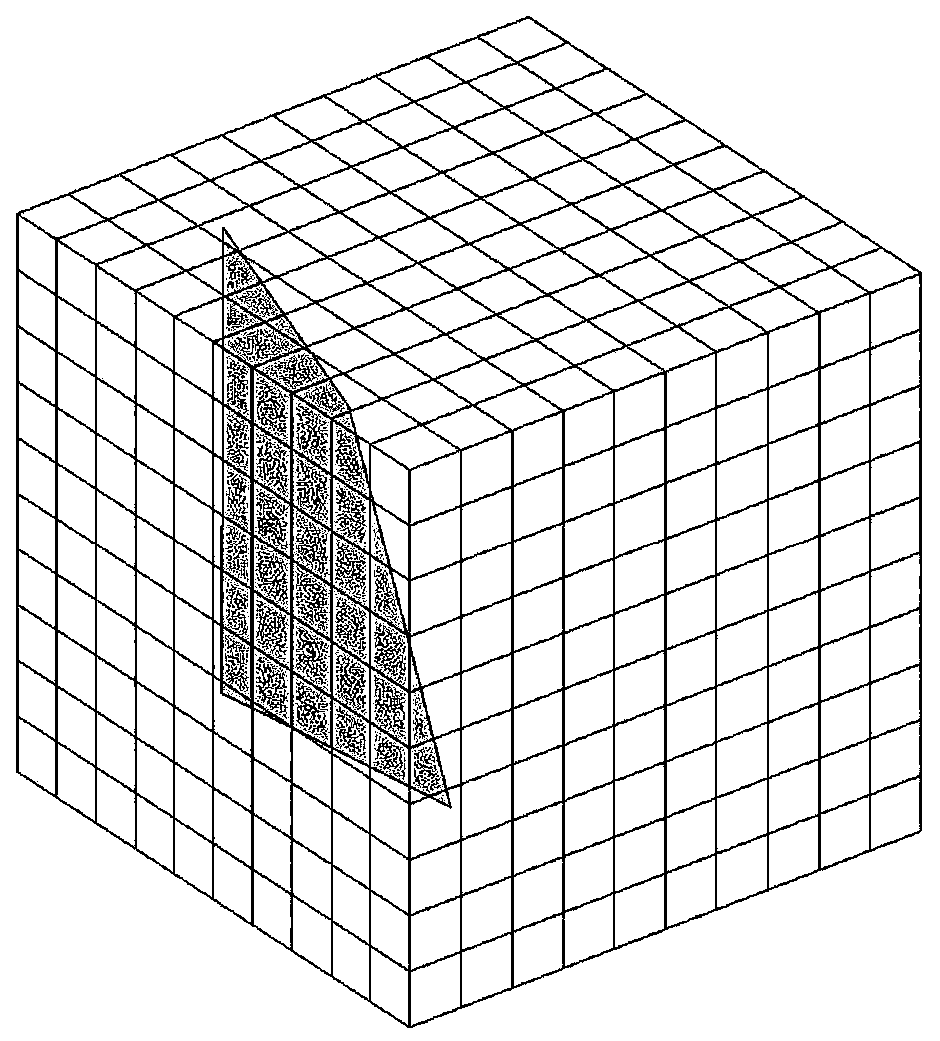 Inclined fracture mesh generation method based on embedded discrete fracture model