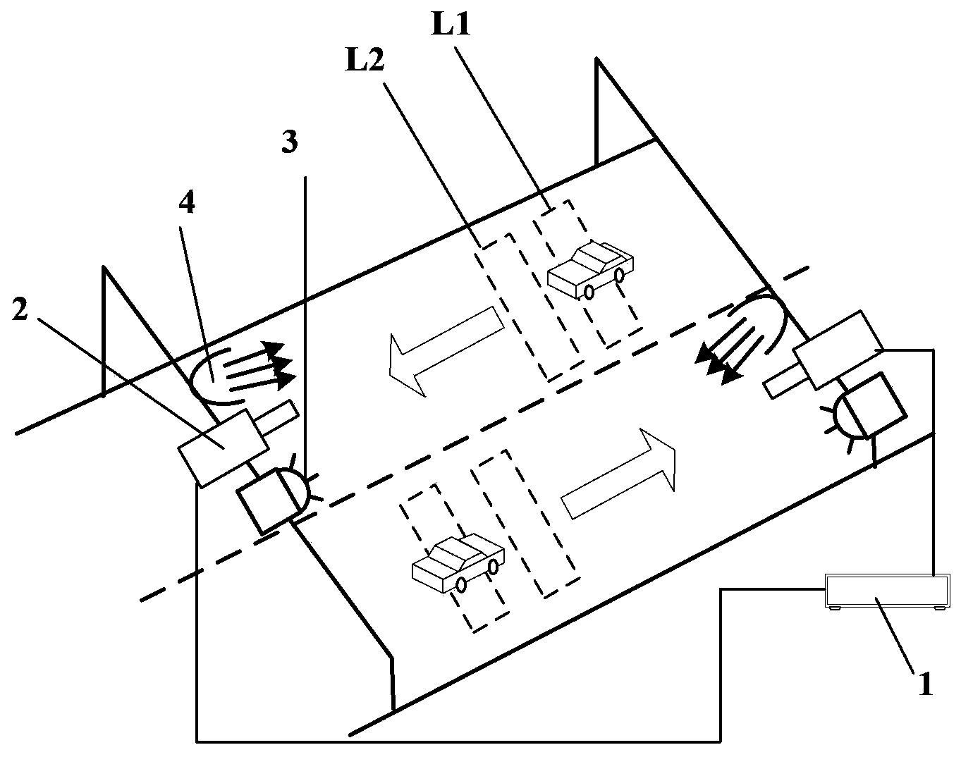 Overspeed-law-violation snapshot and gate monitoring system and use method thereof