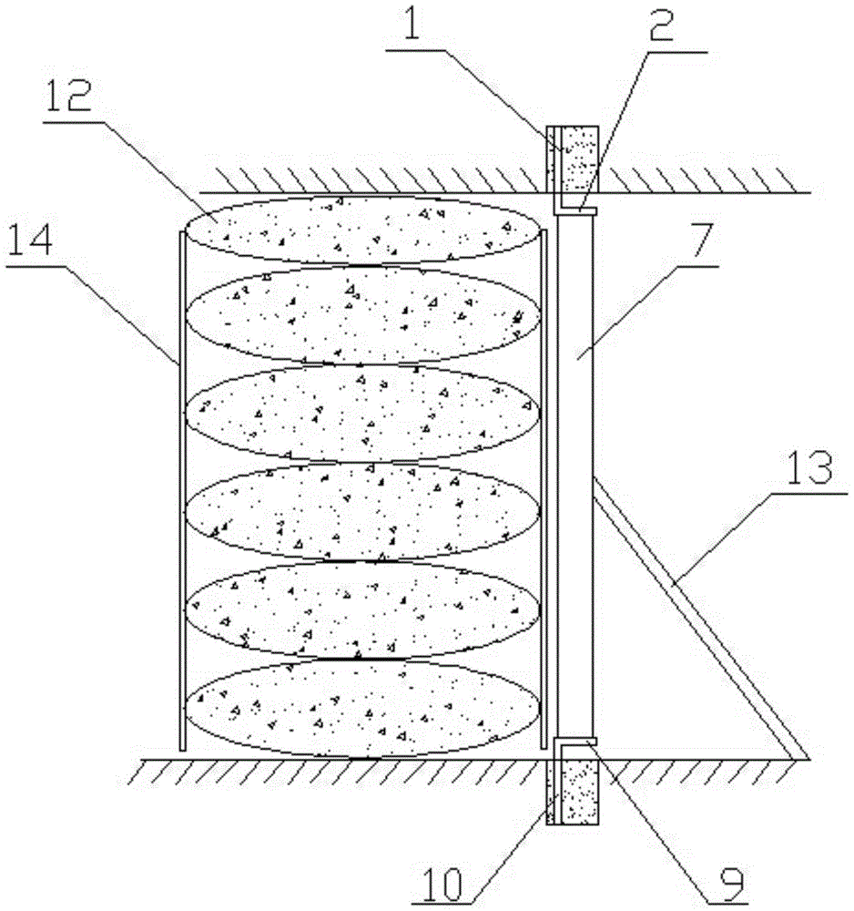 A detachable filling retaining wall