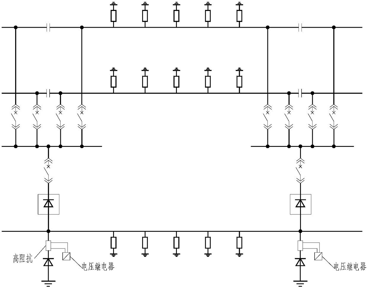 A grounding protection mode for a traction network of a DC power supply system with both positive and negative electrodes insulated