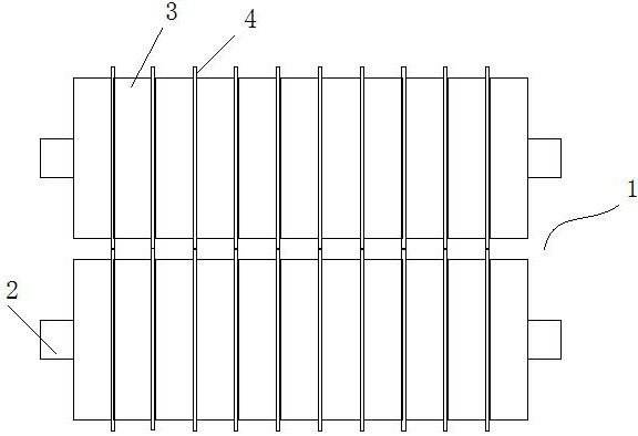 Rolling slitting method for deep-fried dough stick dough strip