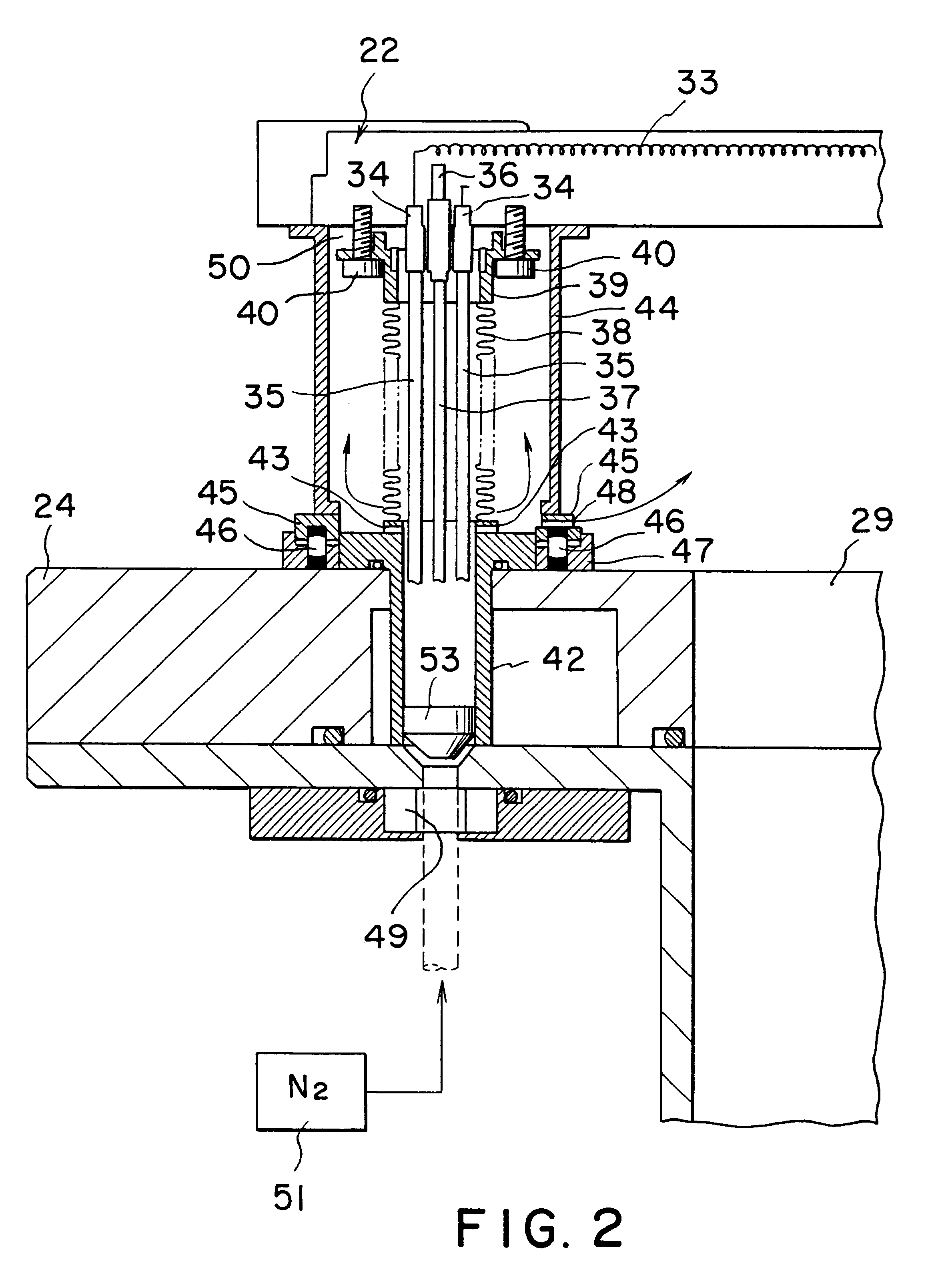 Gas processing apparatus for object to be processed