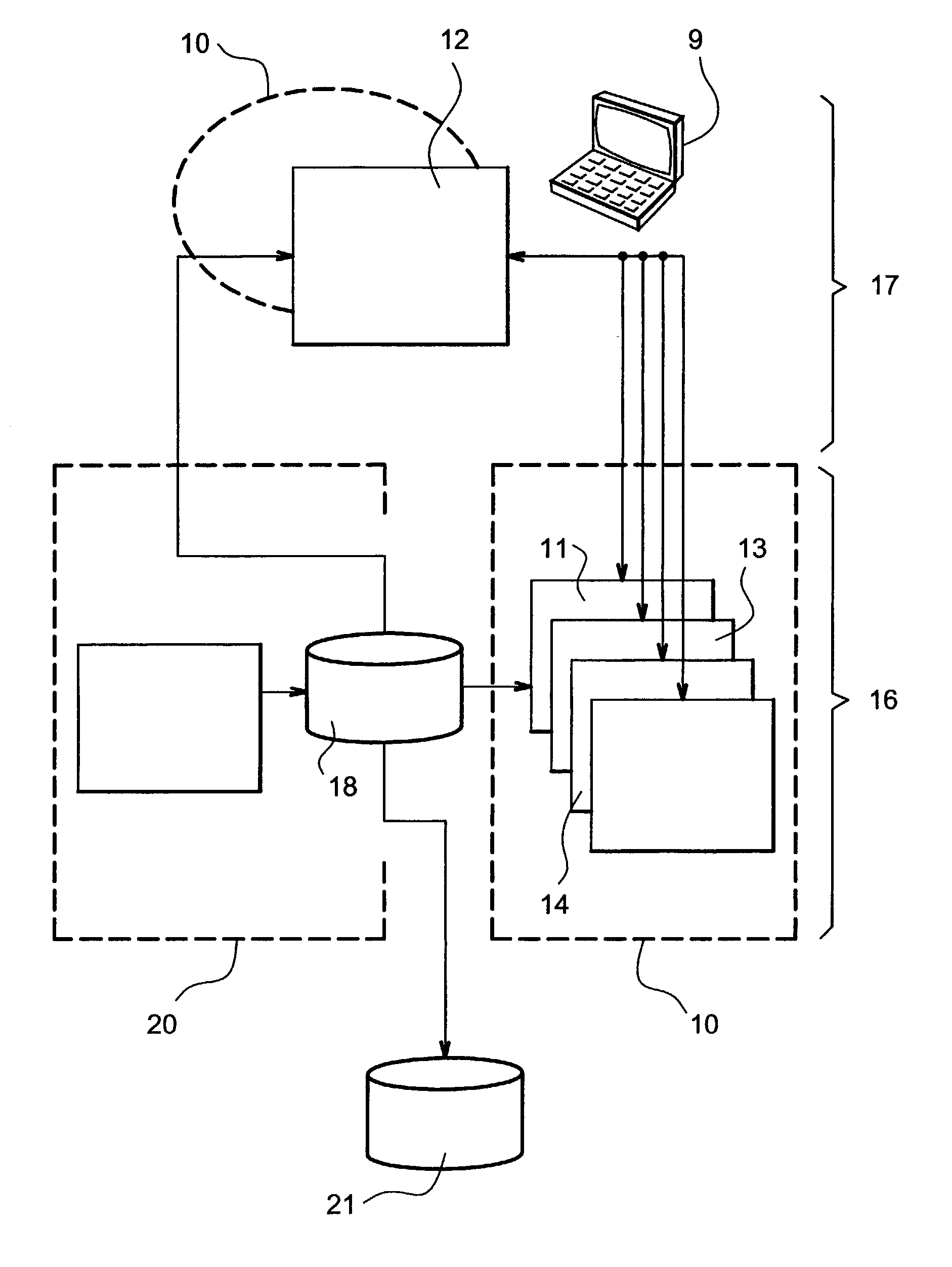 Support device for a motorised flying instrument in a wind tunnel