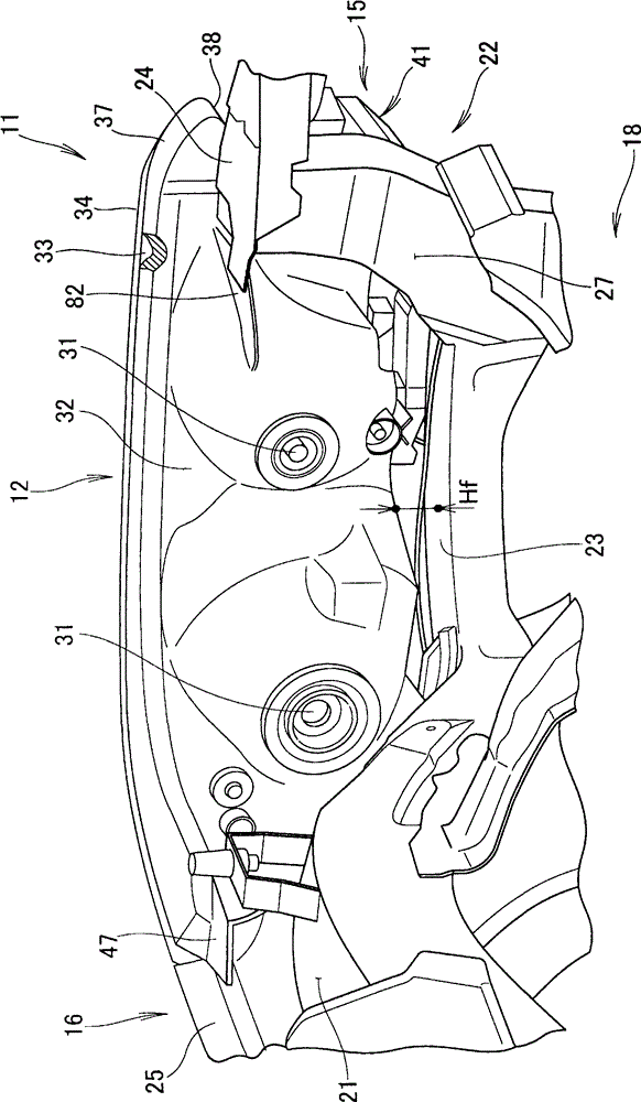 Front structure of vehicle