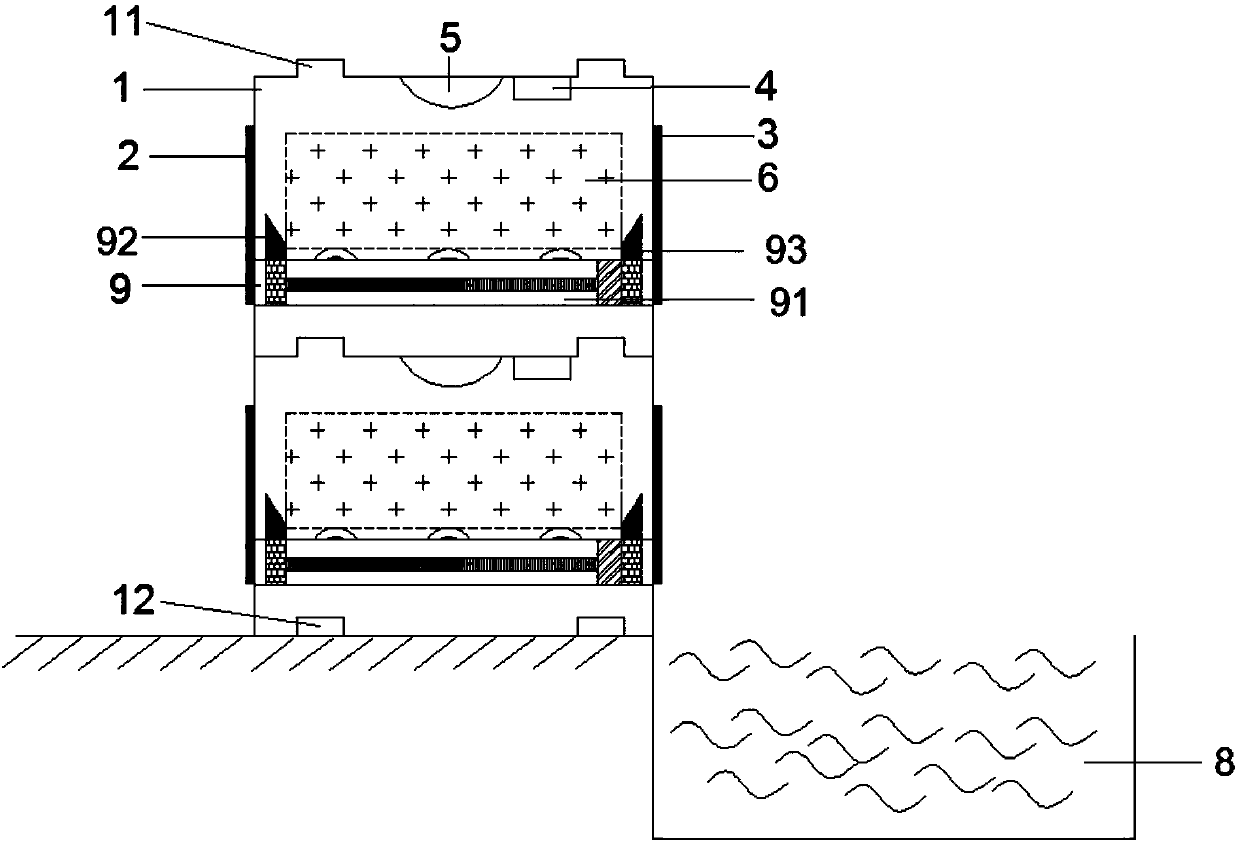 Battery module centralized storage and charging-discharging box system capable of ensuring fire fighting safety