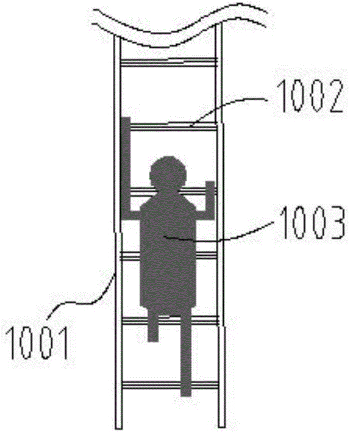 Safe and efficient intelligent bionic ladder-climbing robot