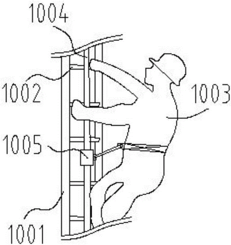 Safe and efficient intelligent bionic ladder-climbing robot