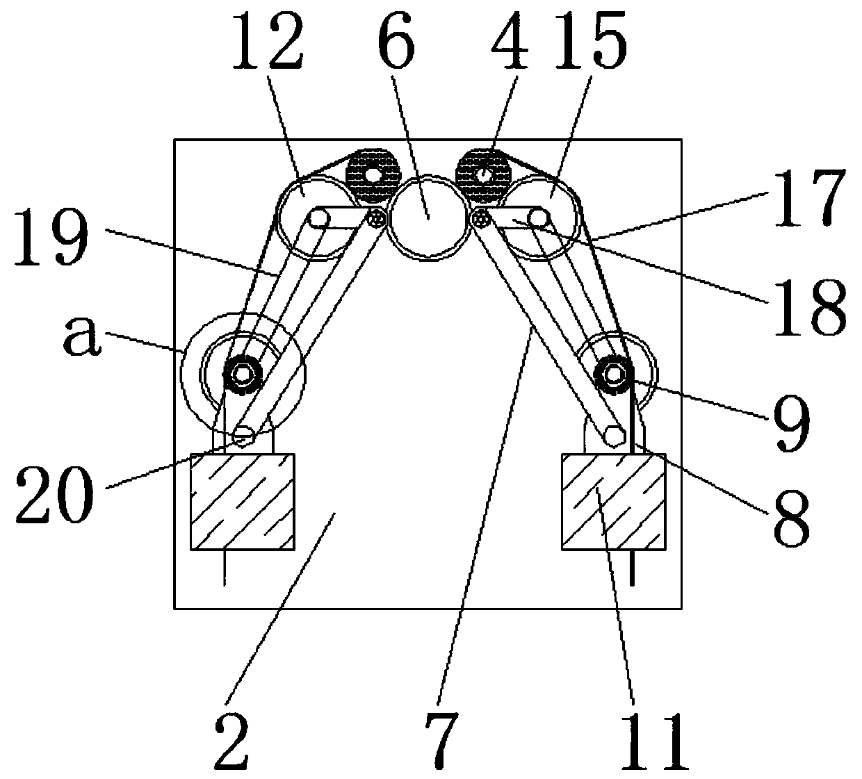 A loose cloth arrangement device for fabric processing of bags