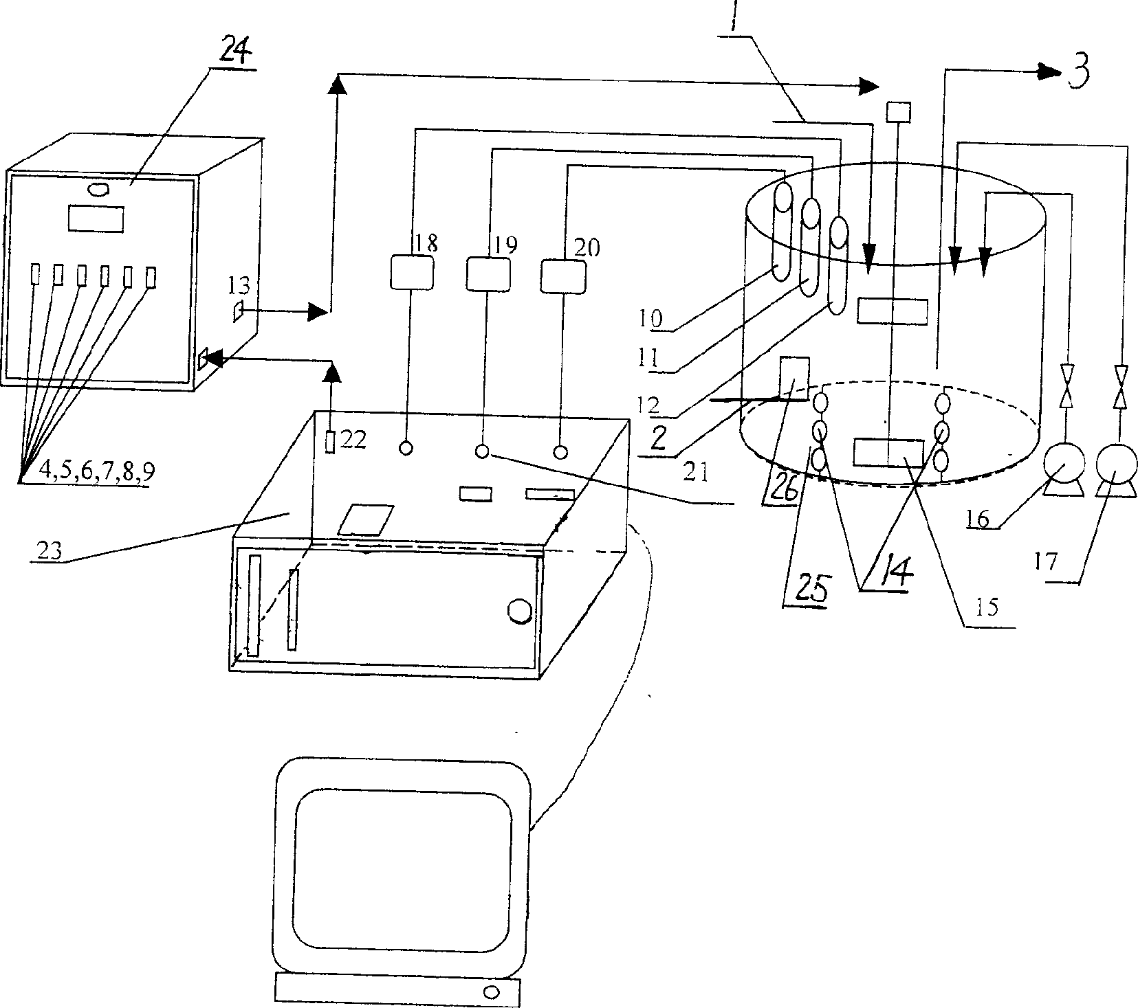 SBR alternant aerobic/anaerobic technology for biological denitrification and real time control device and method thereof