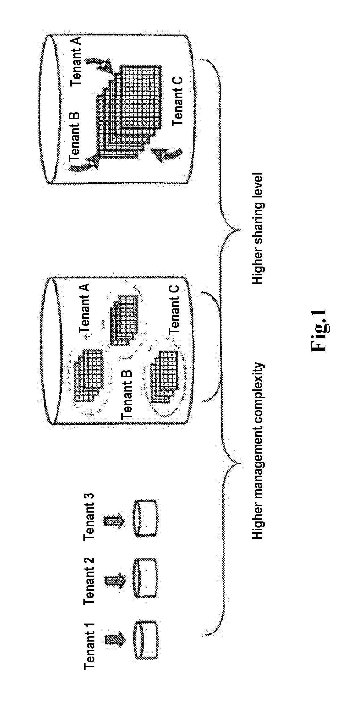 Manipulation of multi-tenancy database