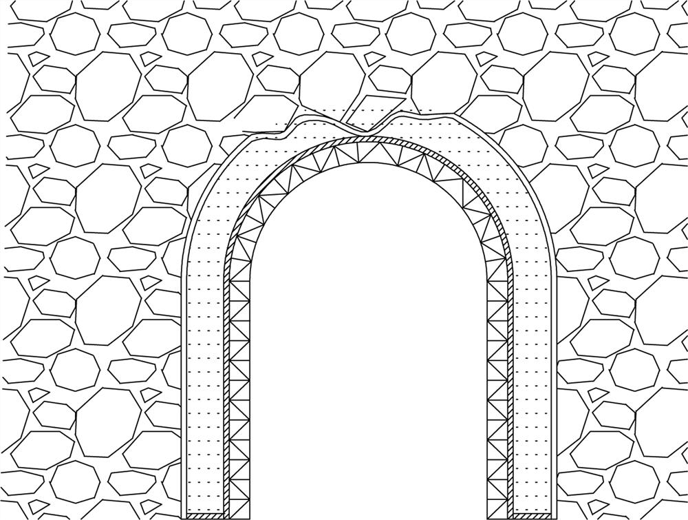 Test device and application method for supporting force of fluid-filled lining structure in simulated tunnel surrounding rock subsidence process