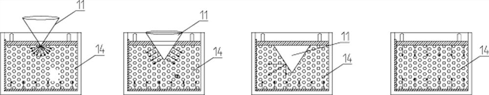 Test device and application method for supporting force of fluid-filled lining structure in simulated tunnel surrounding rock subsidence process