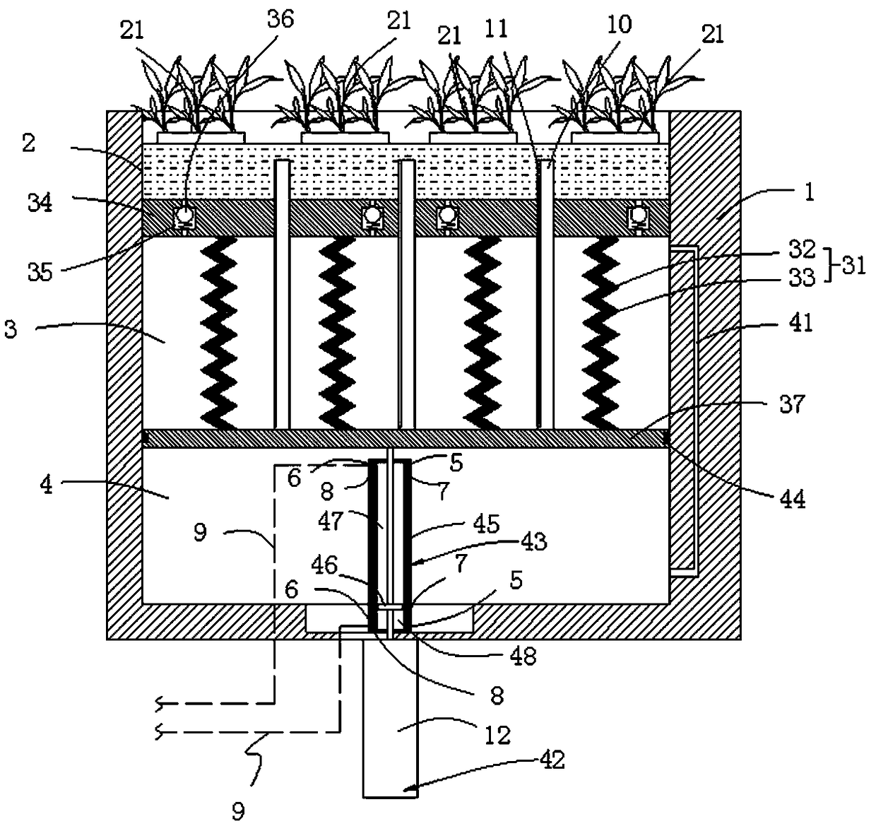 Microorganism ecological tank for water quality purification