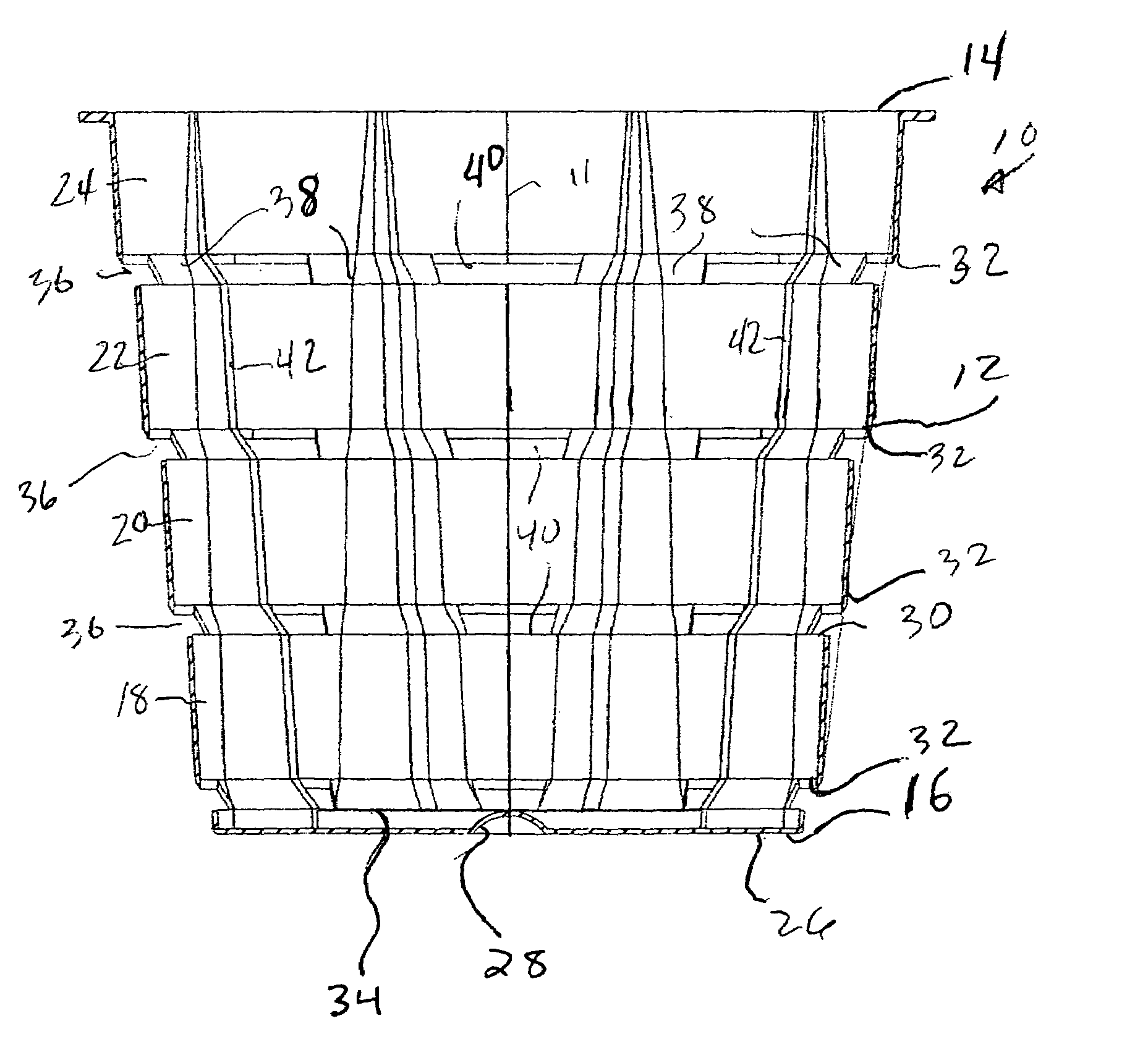 Plant root pruning container