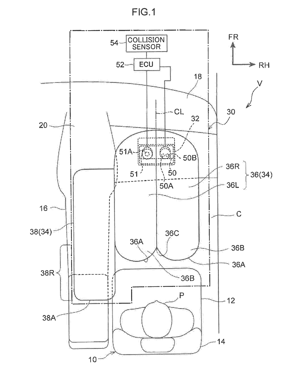 Vehicle front passenger seat airbag device