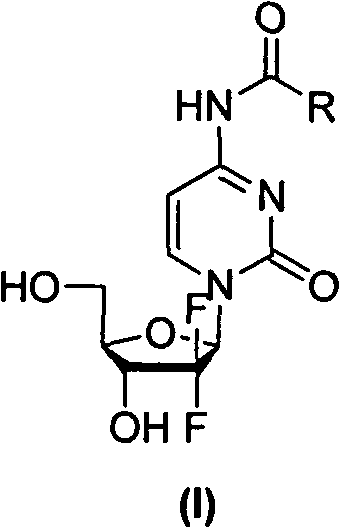 Gemcitabine amide derivates, and preparation method and application thereof