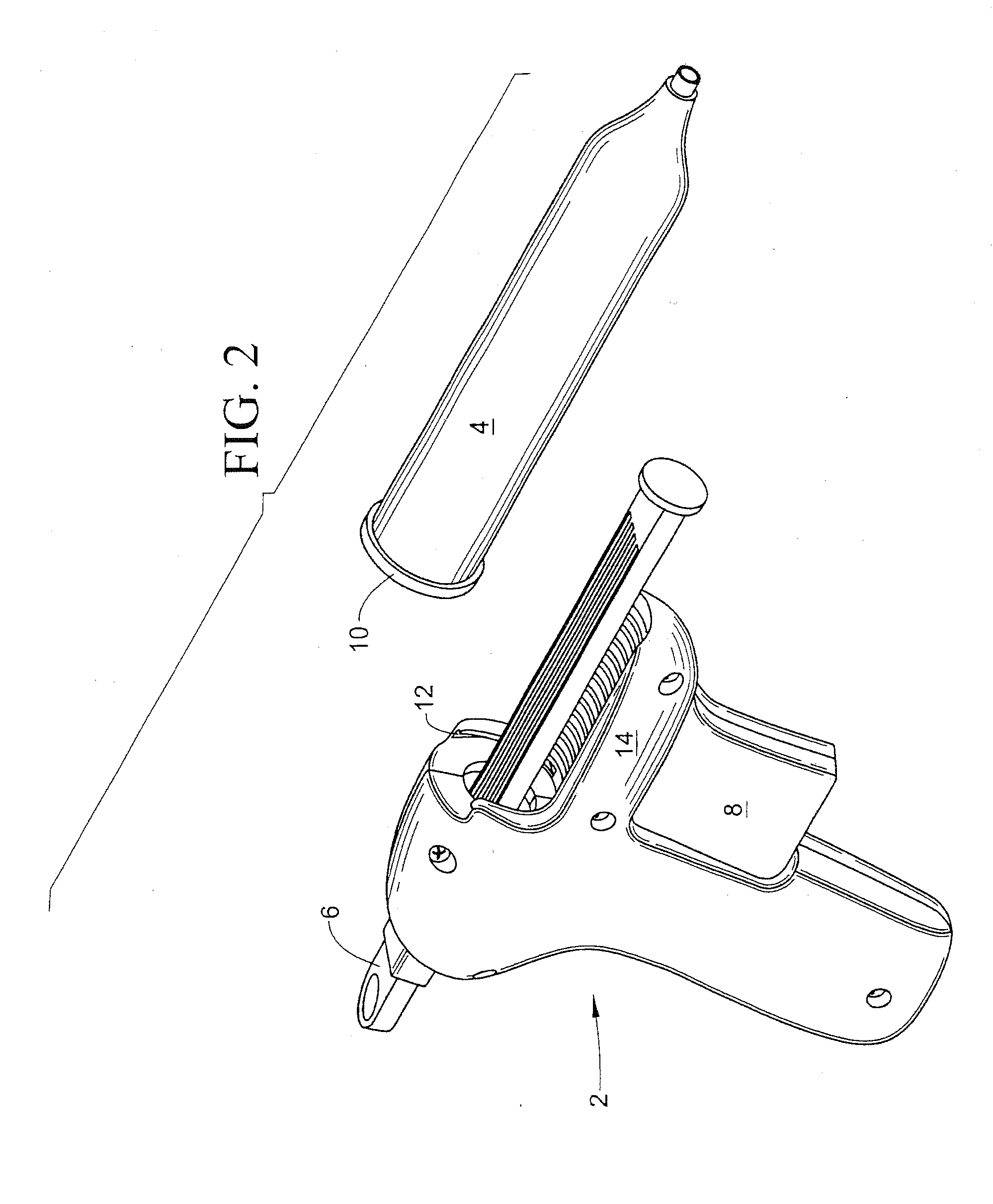 Cartridge dispenser for liquid or semi-liquid materials