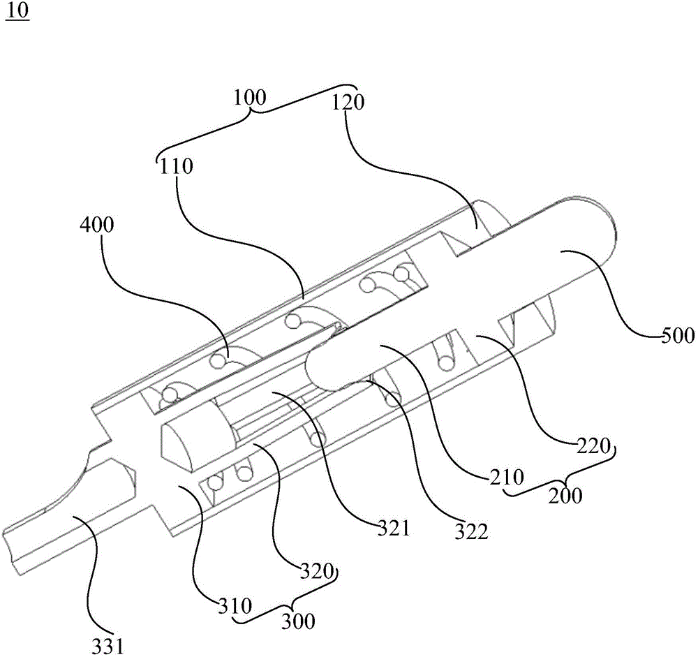 Electric connector telescopic contact