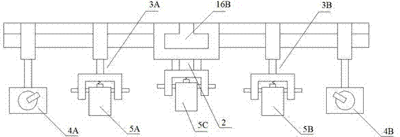 Adjustable T-type characteristic guided wave welding line detecting device