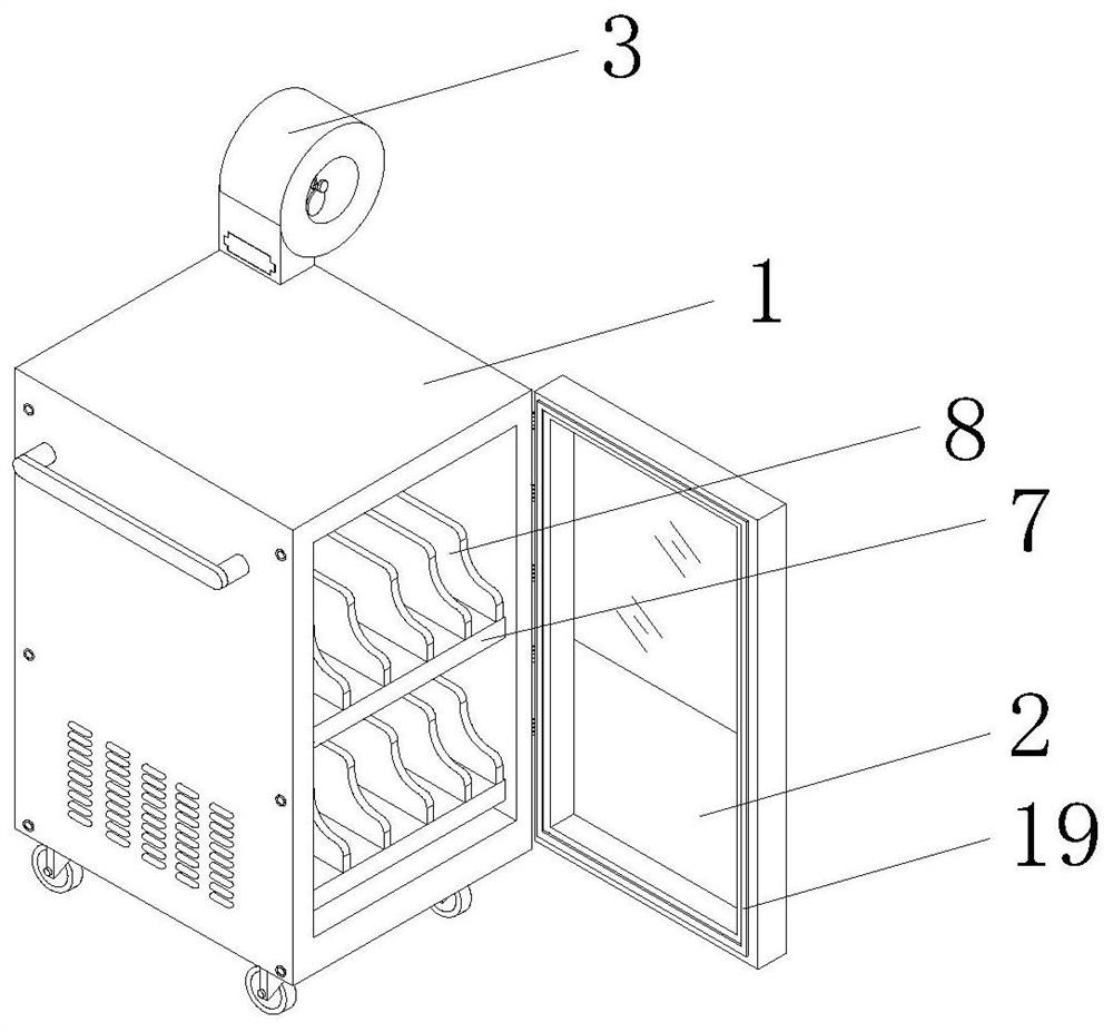 Electronic intelligent battery box with circulating temperature detection function