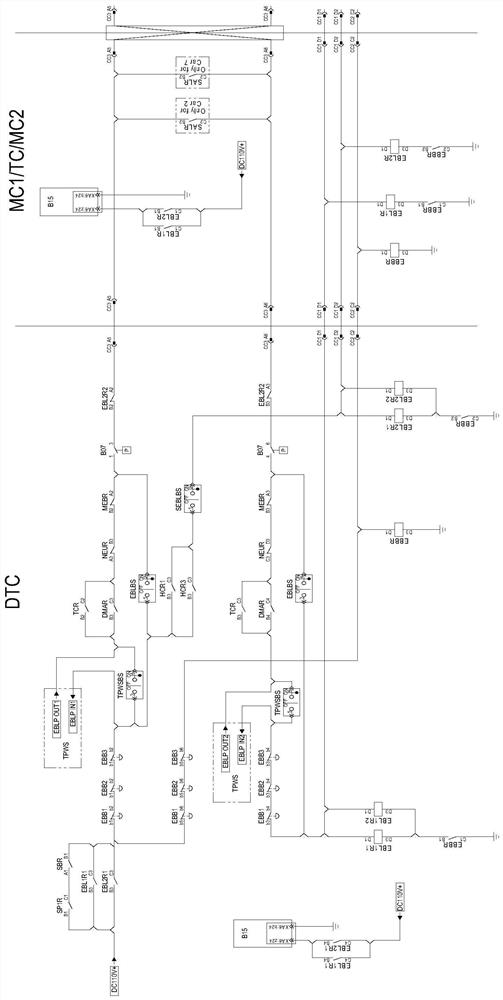 Rail vehicle emergency braking safety loop circuit and rail vehicle