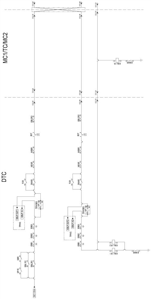 Rail vehicle emergency braking safety loop circuit and rail vehicle