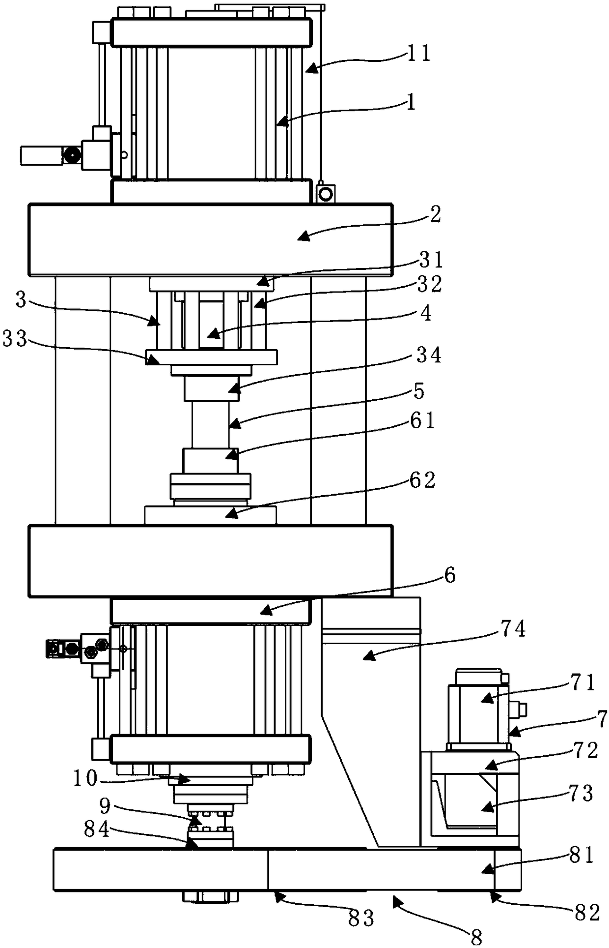 Rock sample torsion fracture breaking experimental device and simulated rock sample torsion fracture breaking method