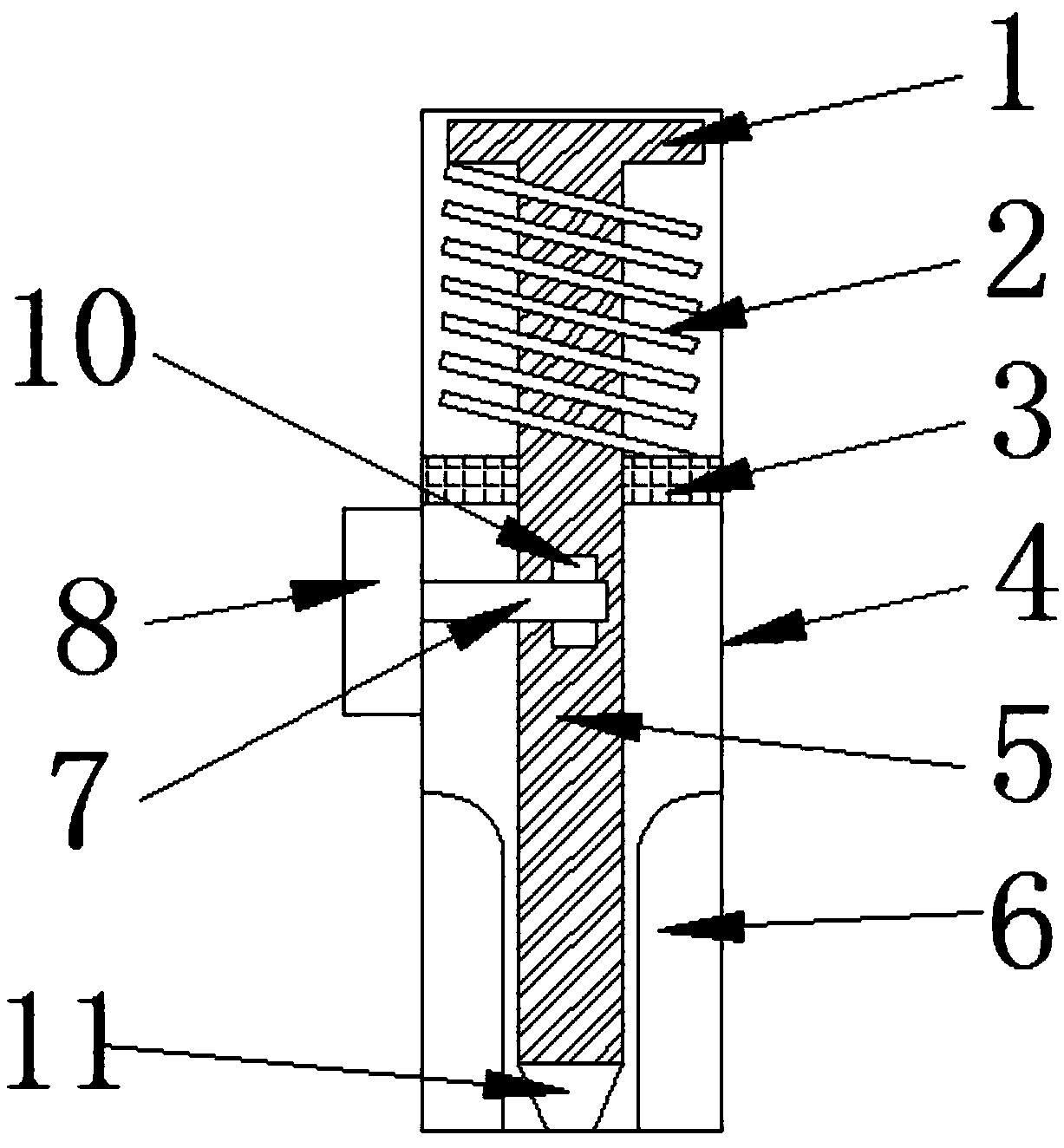 Indoor door automatic dowel pin structure