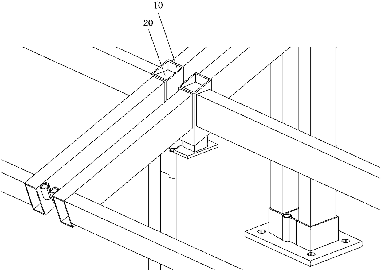 Components and parts of assembling type building structure and building comprising same