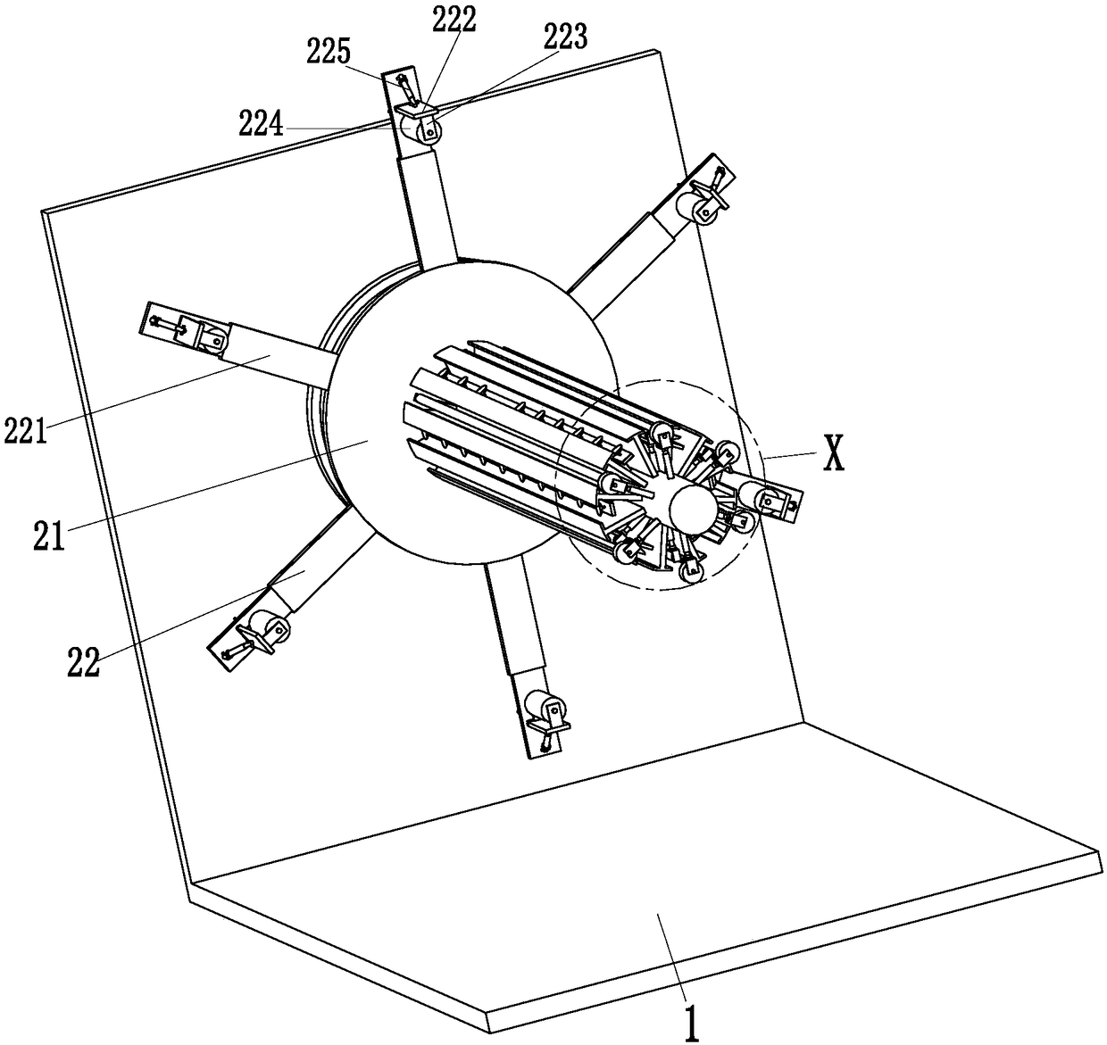 Corrugated paper rolling equipment