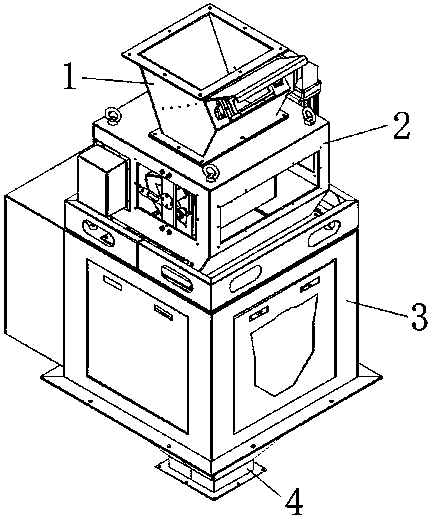 Single-servo full open weighing device