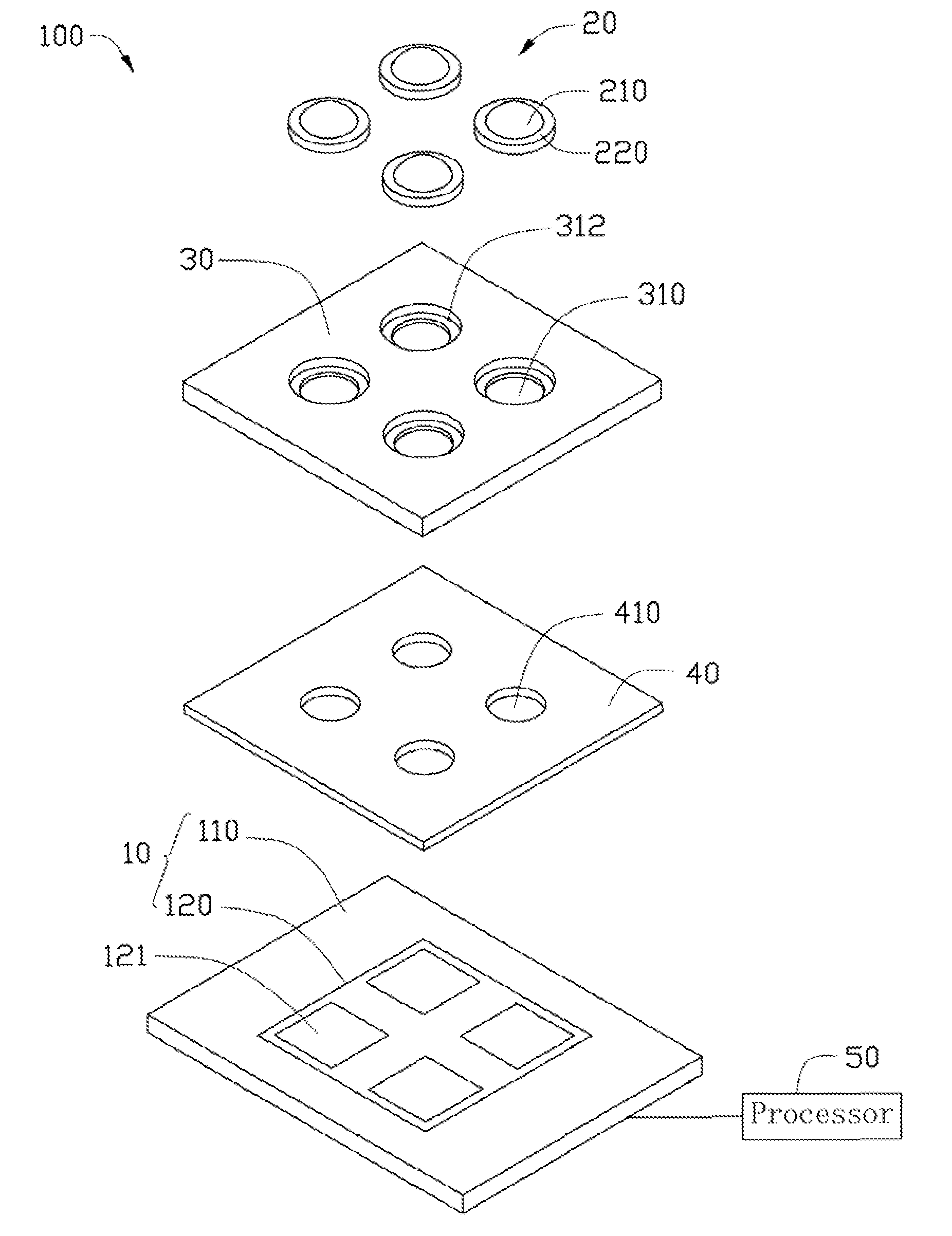 Compact camera module with lens array