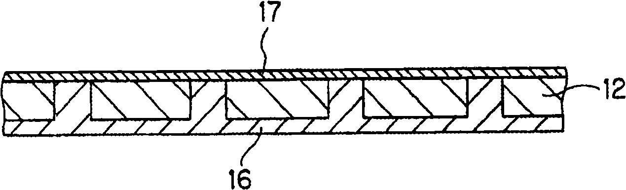 Thin film support substrate for use in hydrogen production filter and production method of hydrogen production filter