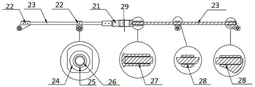 A connecting beam and underwater tractor