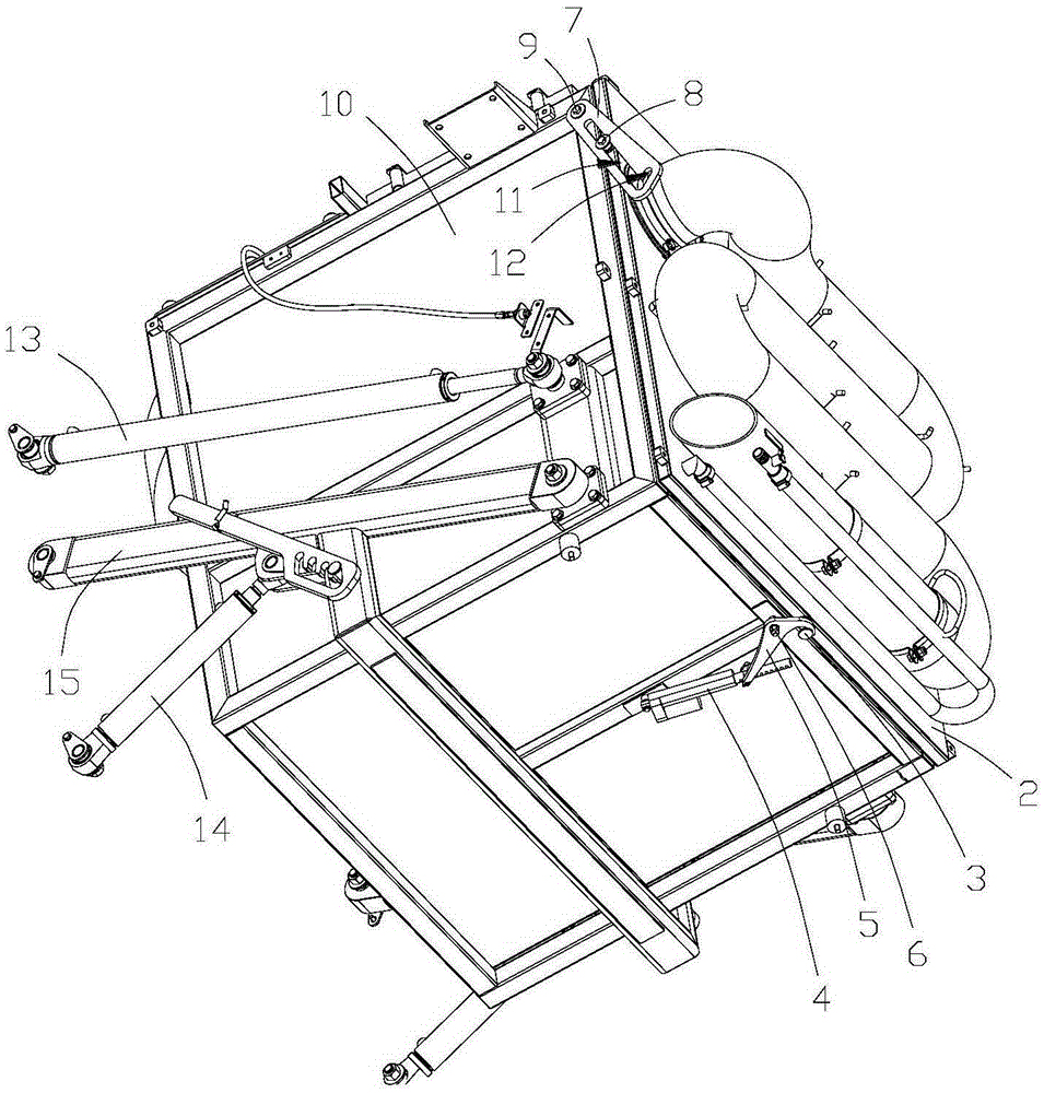 Material storage box of motor sweeper