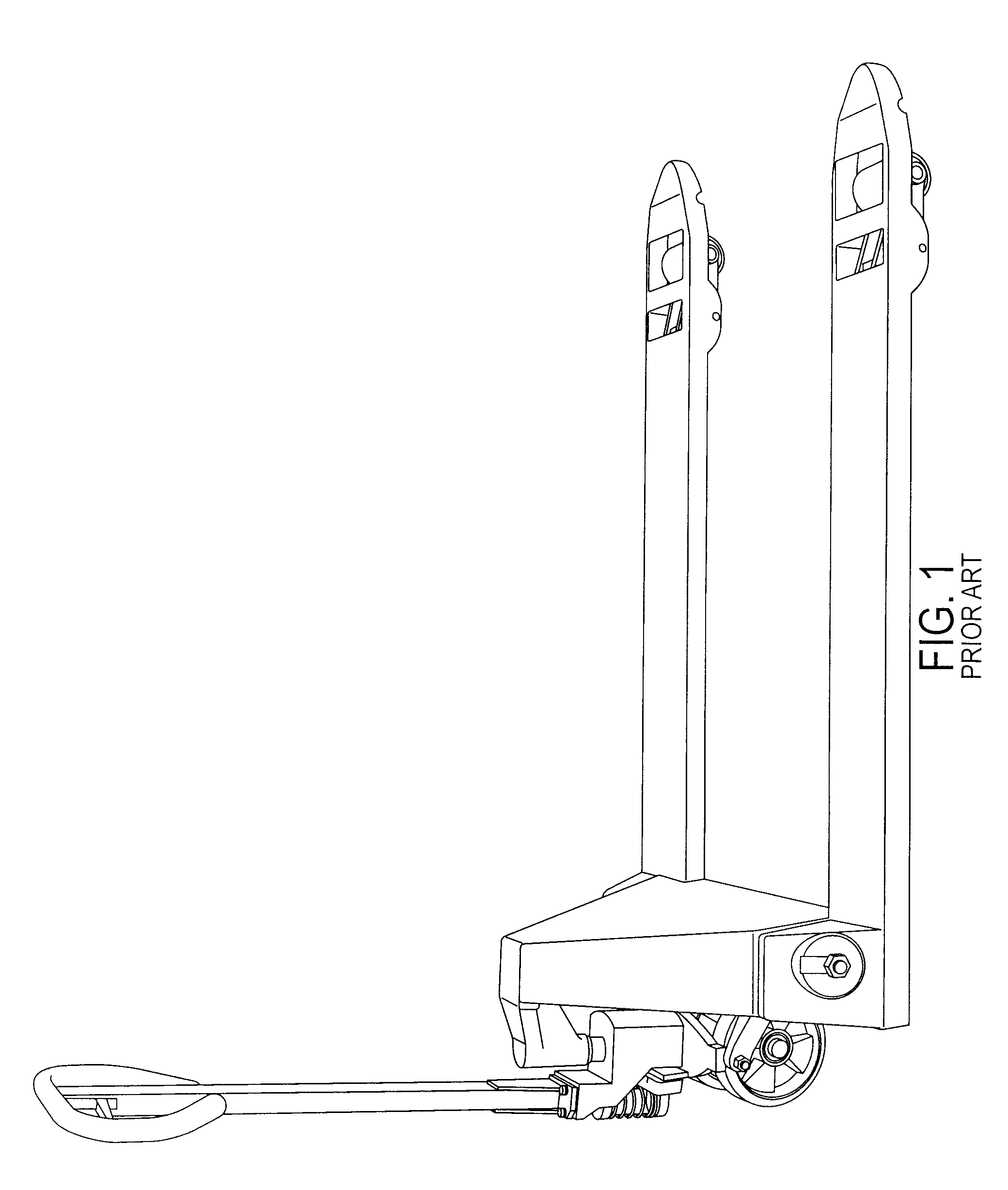 Pallet jack system and method for the transportation of stackable packaged goods pallets