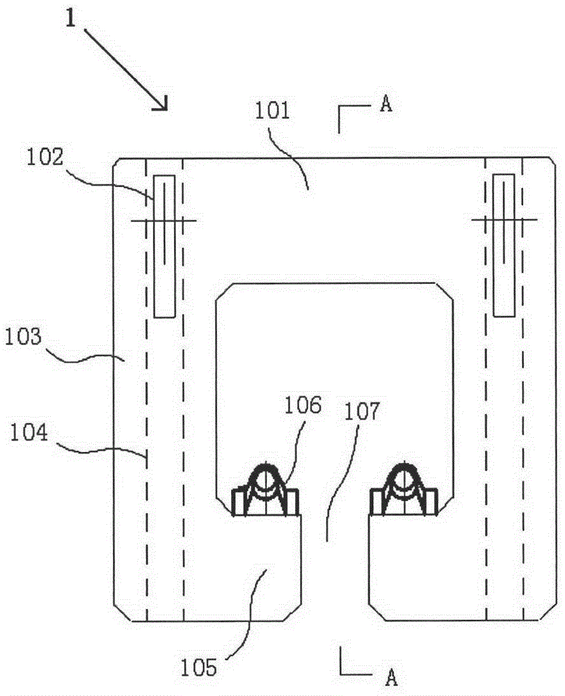 Hook-shaped lifting saddle and supporting structure of rail rope