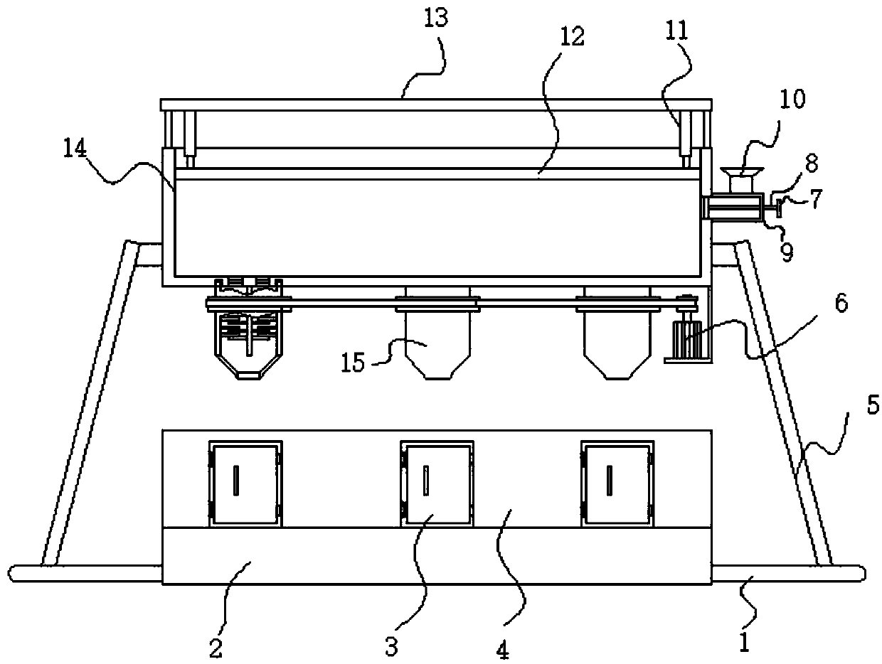 Feeding frame for livestock breeding