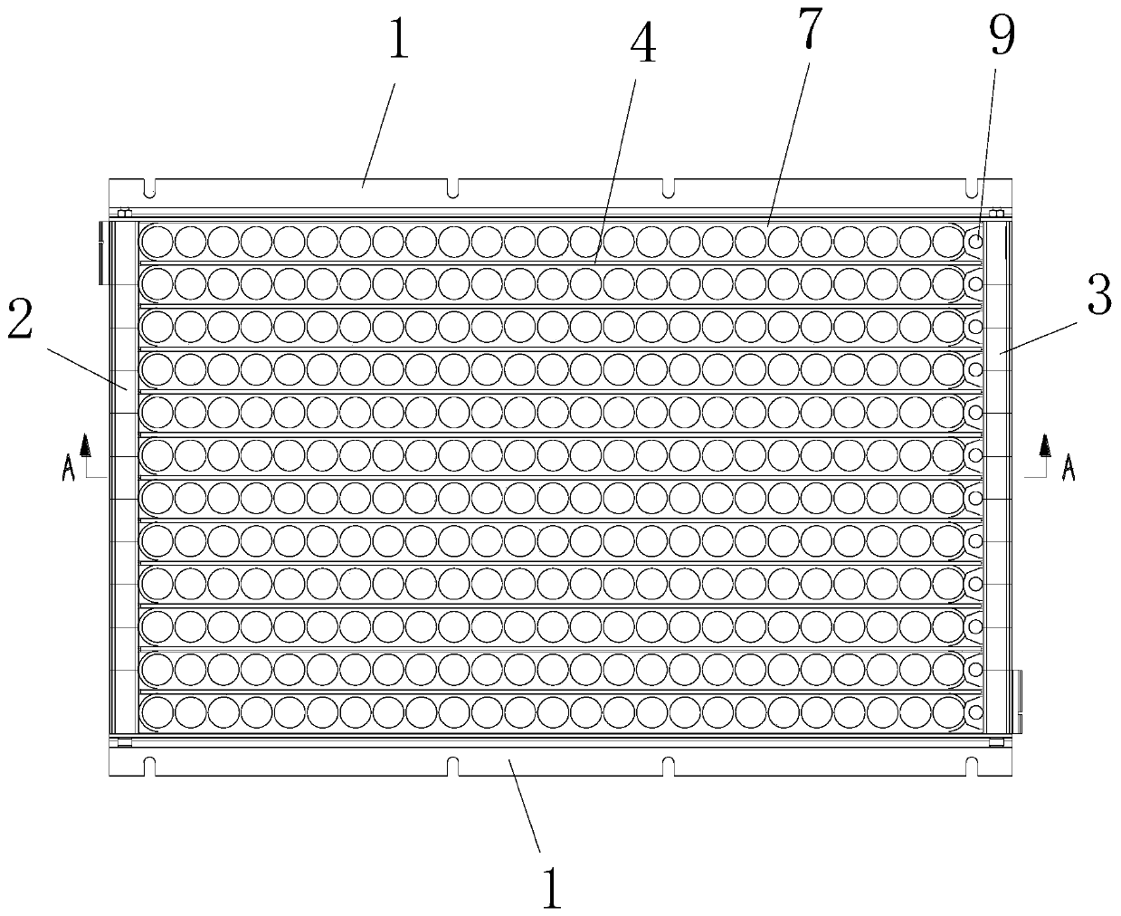 Novel cylinder battery liquid cooling structure