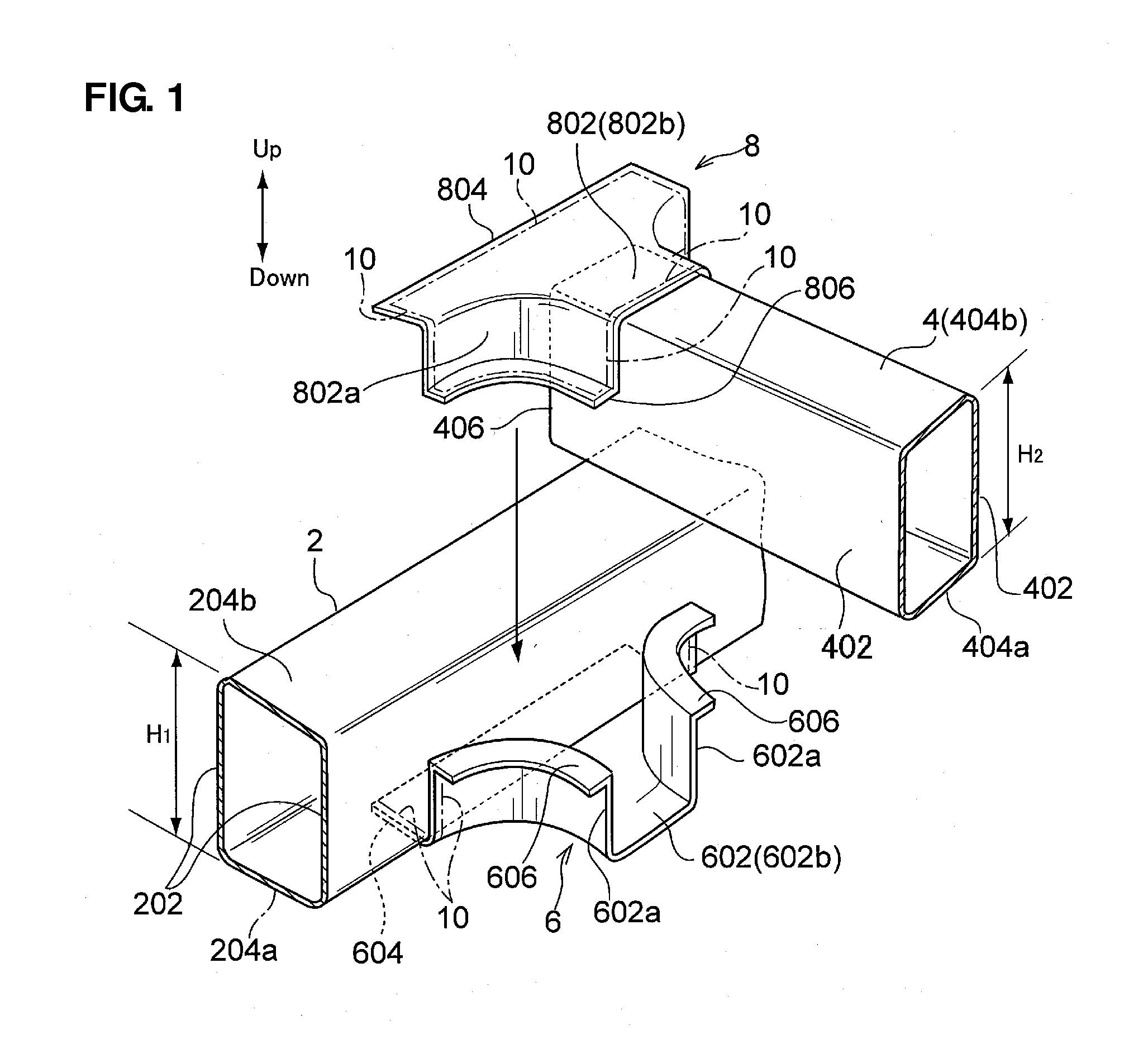 Connection structure and assembly method of tube-shaped frames