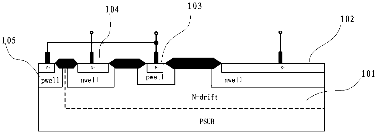 Junction field effect transistor and electrostatic discharge structure thereof