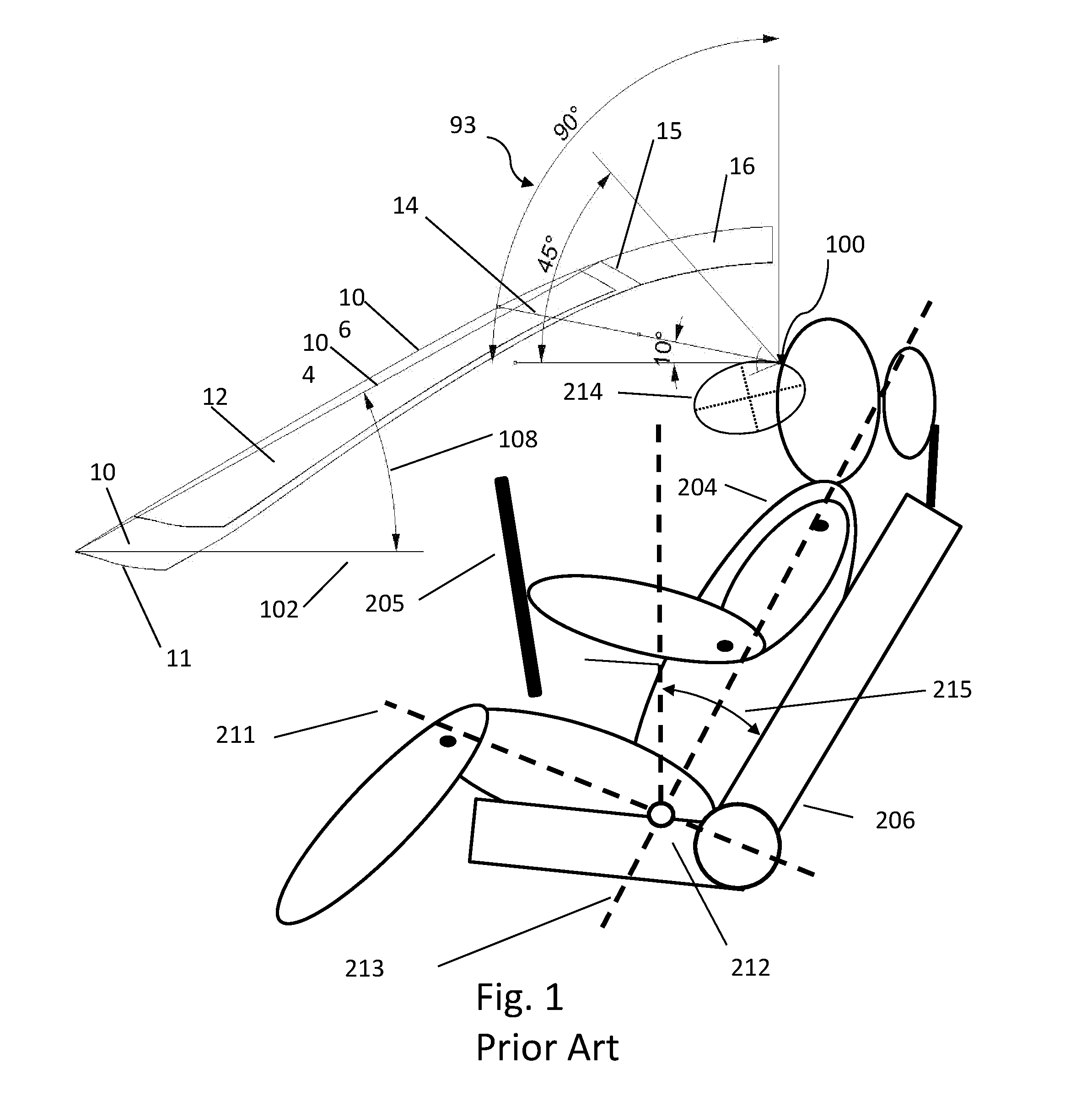 Panoramic extended windshield with integrated non-moving blind