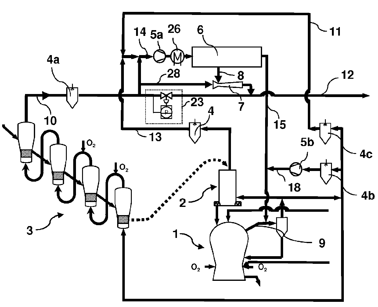 Method and apparatus for separating component of gaseous component