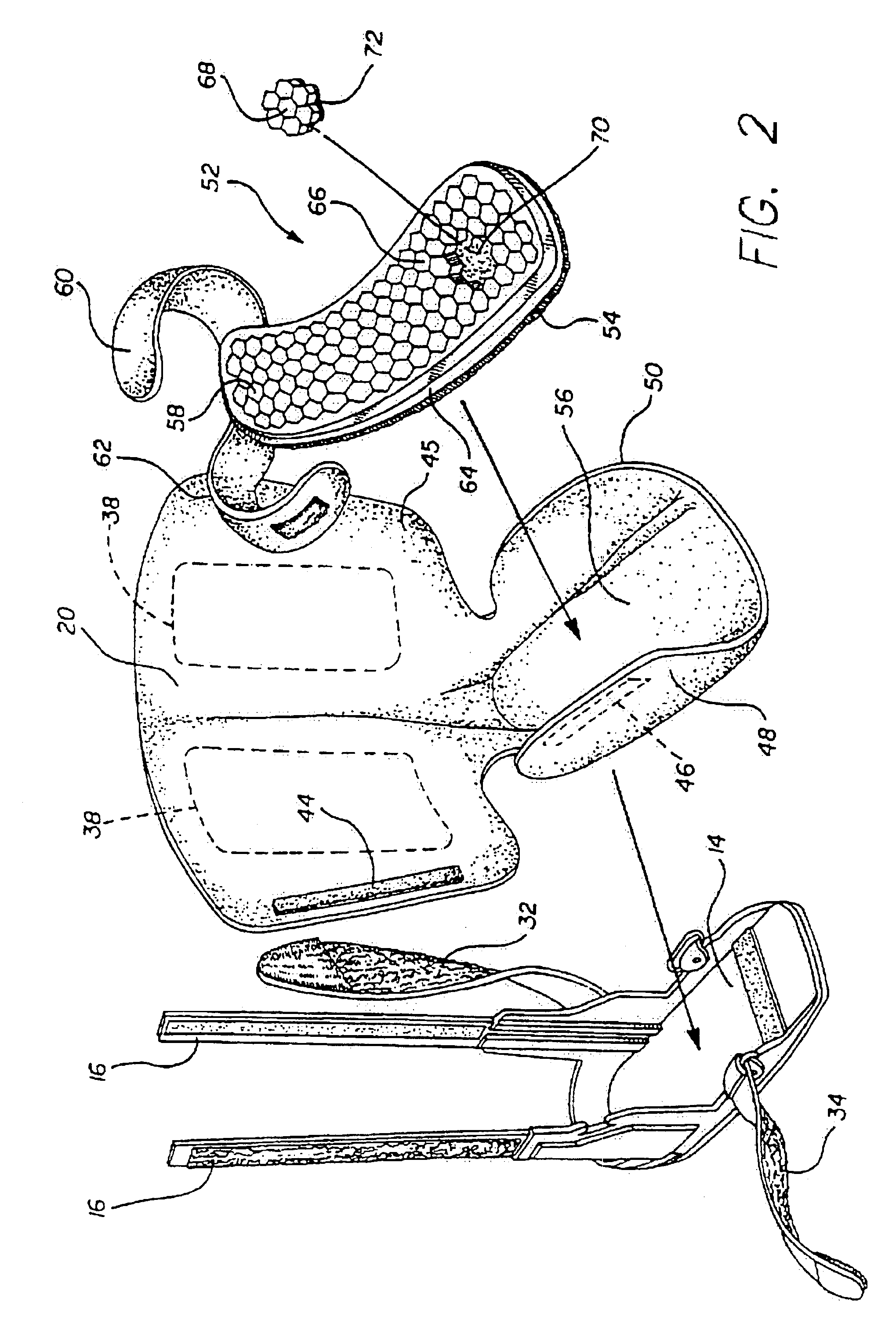 Footgear with pressure relief zones