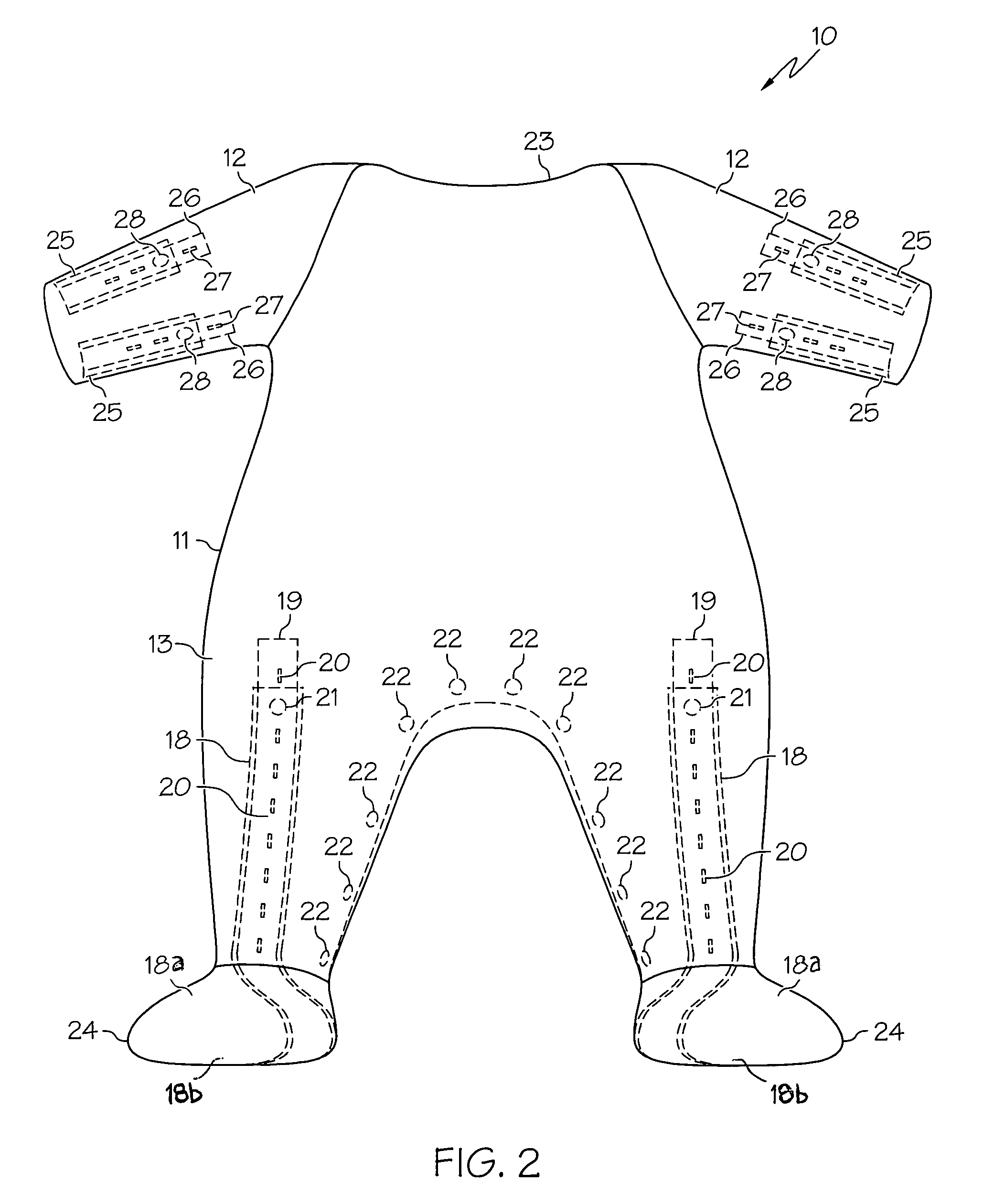 Expandable children garment with an improved adjustable feature