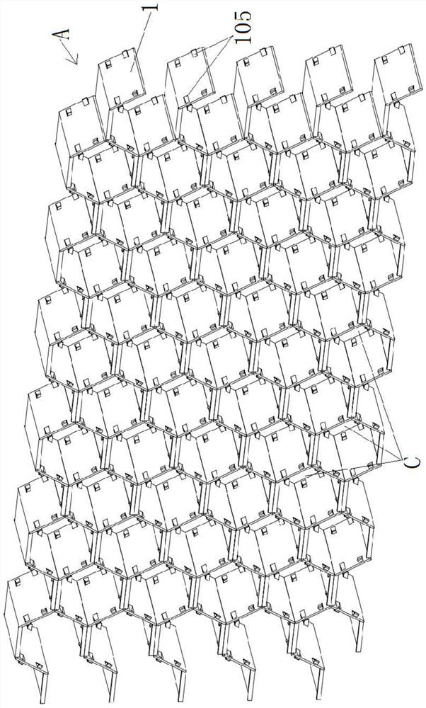 Built-in type weft-direction reinforced metal honeycomb structure and manufacturing method thereof